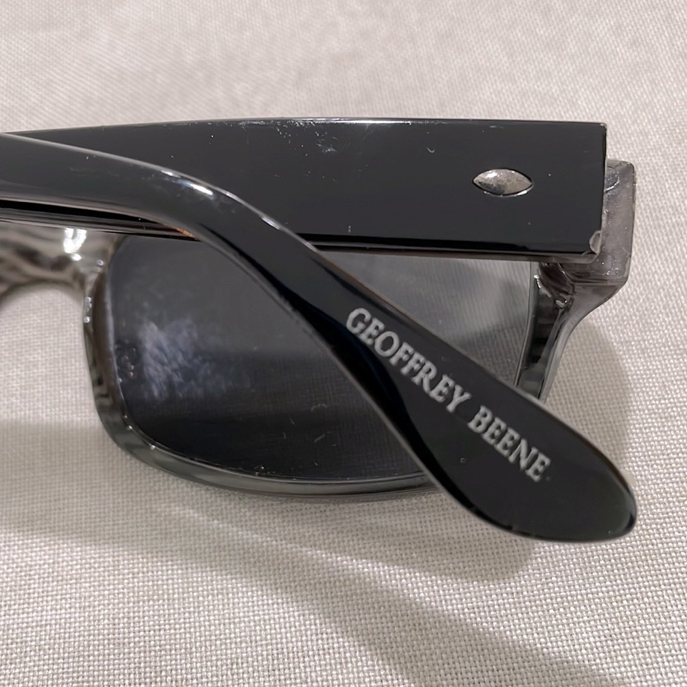 Geoffrey Beene Classic Rectangular Black Sunglass… - image 6